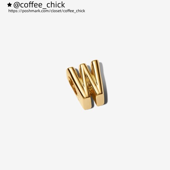 Pandora Letter W Alphabet Charm - Picture 2 of 5